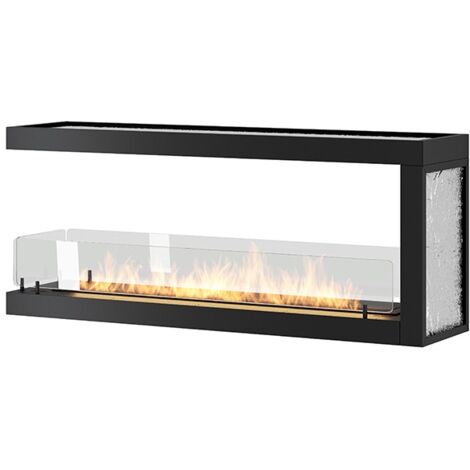Cheminée au bioéthanol encastrable design U1200 avec vitre ouverte sur 3 côtés brûleur 3 litres (1/5)