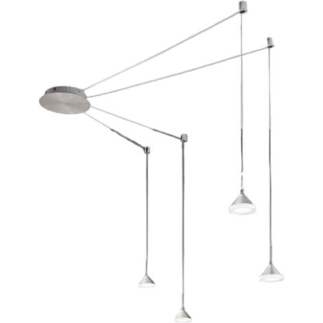 Lustre suspension Isabella LED en métal et méthacrylate 3410-49-212 Fabas Luce (1/4)