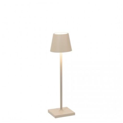 Lampe de table LED rechargeable et dimmable Poldina Pro Micro Sabbia avec autonomie jusqu'à 12 heures
