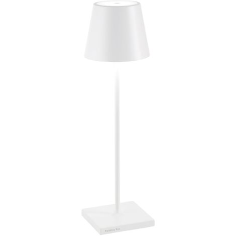 Lampe LED Poldina Pro Blanche rechargeable IP65 usage extérieur, dimmable avec autonomie jusqu'à 12 heures