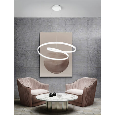 Lustre Suspendu Led Blanc Ritmo 6618 B Lc Perenz (1/3)
