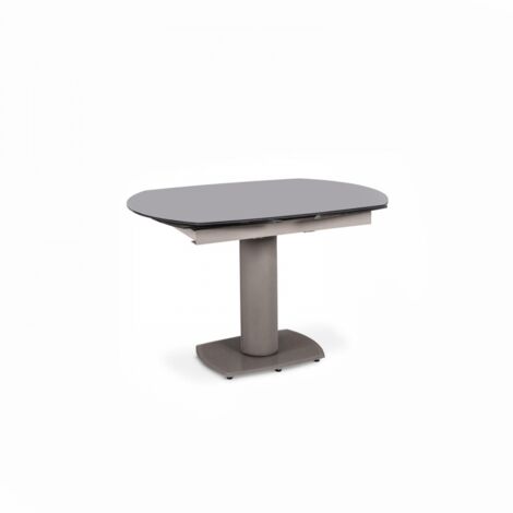 Table Extensible Kyoto En Verre Trempé Gris Jusqu'À 180 Cm (1/5)