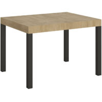 Table Extensible 80X120/204 Cm Everyday ChĂŞne Nature Structure Anthracite