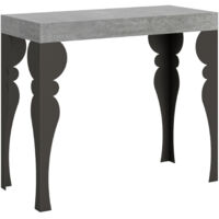 Console extensible 90x40/300 cm Paxon Cemento Structure Anthracite