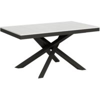 Table extensible 90x160/264 cm Volantis Evolution FrĂŞne Blanc structure Anthracite