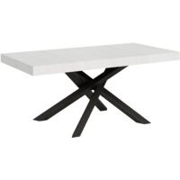 Table extensible 90x180/284 cm Volantis FrĂŞne Blanc structure Anthracite