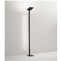 Lampadaire Led QUADRA Noir en métal H.180 cm Perenz
