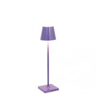 Lampe de table LED Poldina Pro Micro Lilac, rechargeable et dimmable avec une autonomie allant jusqu'à 12 heures