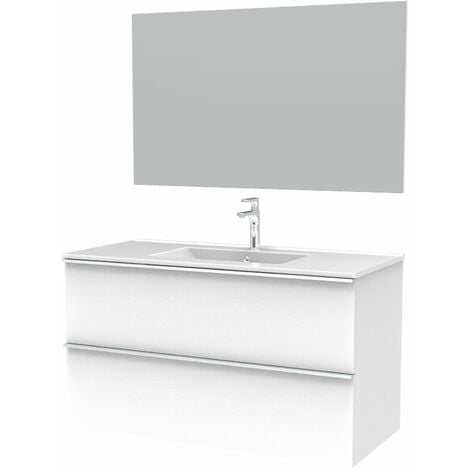 Mueble de baño Levis 2 puertas con espejo, sin lavabo, Color Alaska