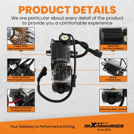 New Air Suspension Compressor Pump For Audi A6 C5 Allroad 2001-2005 - View #3