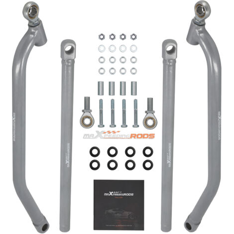 Rear Upper Lower High Clearance Radius Rods Bars Kit fit Polaris RZR 1000 XP