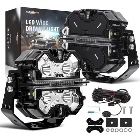 5inch Luces de conducción LED For Jeep UTV, haz puntual, luz lateral, 21360 lm (1/5)
