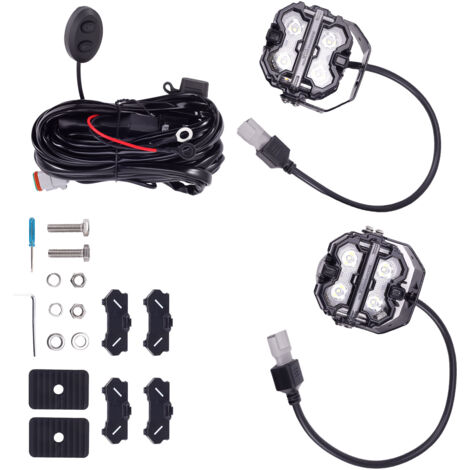 Luces de conducción LED de 3,5", haz puntual, luces laterales DRL todoterreno (1/5)