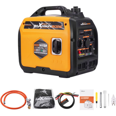 3,5kw 230v Generador De Corriente De Emergencia Inversor LPG Gas + Gasolina