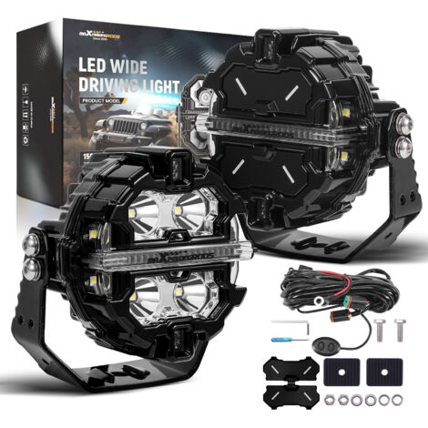 Par Faros LED 160W Luz Lateral 270° Conducción DRL IP68 For Todoterreno Pickup (1/5)