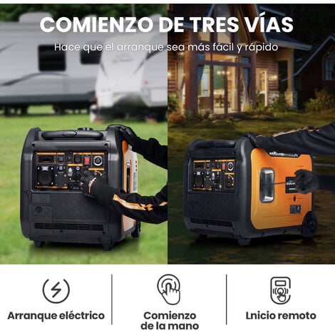 Grupos electrógenos Eléctrico 5000KW 5.5kw generador gasolina Inversor Silencioso Equipo para Camping Exteriore maXpeedingrods