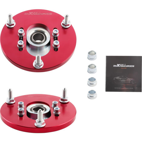 Adjustable Camber Plates para BMW E46 3 Series Top Mount Suspension Plate Rojo (1/5)