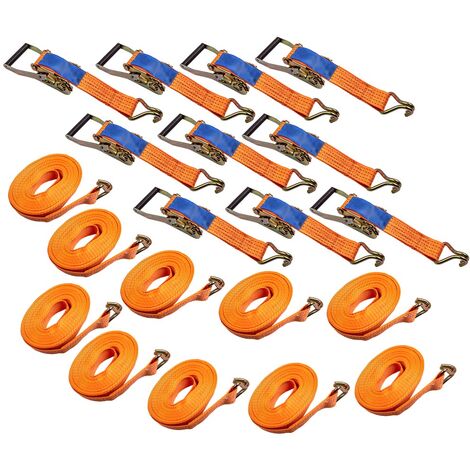 2 Correas De Trinquete Para Baca Coche - 25 Mm Ancho X 5 M Largo, Cinchas De Amarre Ajustables, Pequeñas