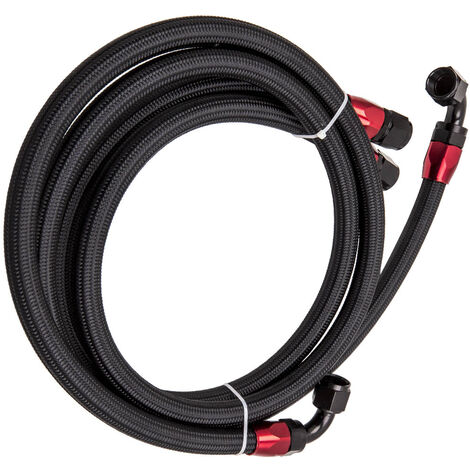 Universele olieslang 16ft AN10-10AN nylon gevlochten roestvrij staal brandstofpijpkoppeling met adapter voor brandstofslang cond slang Universele olieslang 16ft AN10-10AN nylon gevlochten roestvrij staal brandstofpijpkoppeling met adapter voor brandstofslang cond slang