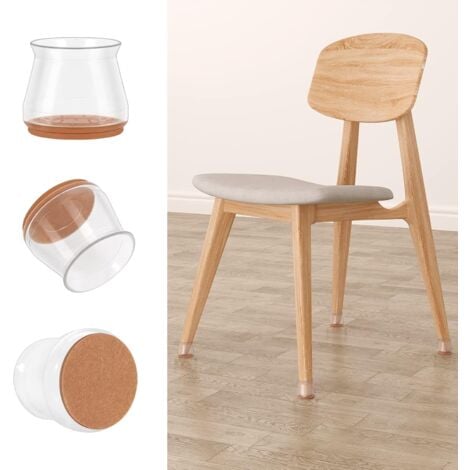 Tacos antideslizantes de silicona para patas de mesa y silla, protección  para suelos de madera, 16 unidades/lote
