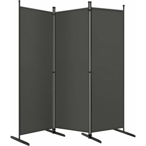 vidaXL Biombo divisor de 4 paneles de tela negro 200x200 cm – Bechester