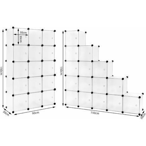 WOLTU Armario Modular de 15 Cubo con Puertas de Imán Organizador