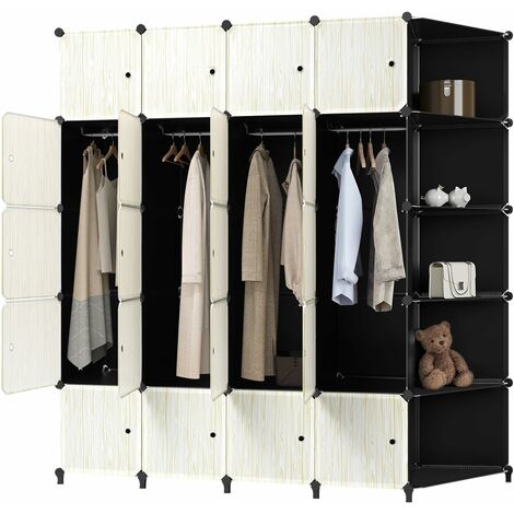 Armario portátil montado, armario portátil, conjunto de armario combinado,  armario de ahorro de espacio, caja de almacenamiento modular para guardar