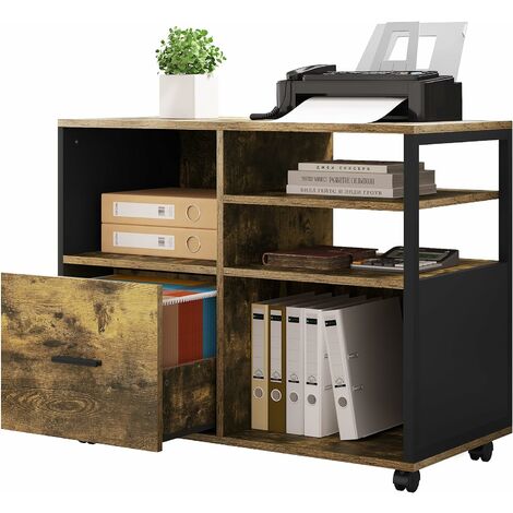 Natwind Organizador de escritorio blanco de oficina de 4 niveles con  soporte de archivos horizontal vertical, caja de almacenamiento todo en  uno