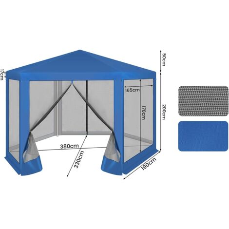 Gazebo Desplegable 2.5x2.5 M | Con Paredes Laterales Extraíbles, Resistente A La Intemperie, Ideal Para Fiestas Y Mercados Al Aire Libre