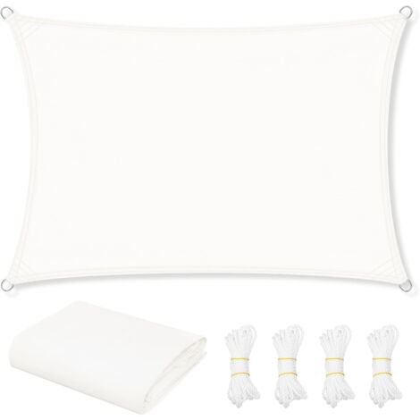 WOLTU Lona impermeable multiusos para exterior 3x5m de 200 g/m² cubre ojales crema