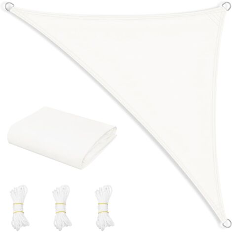 WOLTU Lona impermeable multiusos para exterior 5x5x7m de 200 g/m² cubre ojales crema