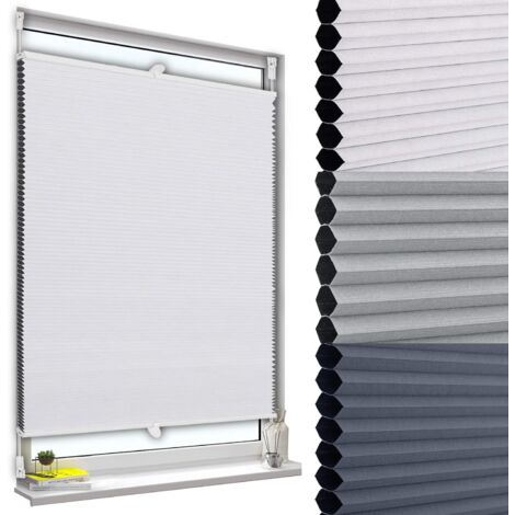 WOLTU Estor Enrollable Plisado de Panal de Abeja para Ventana Blanco 85x120 cm