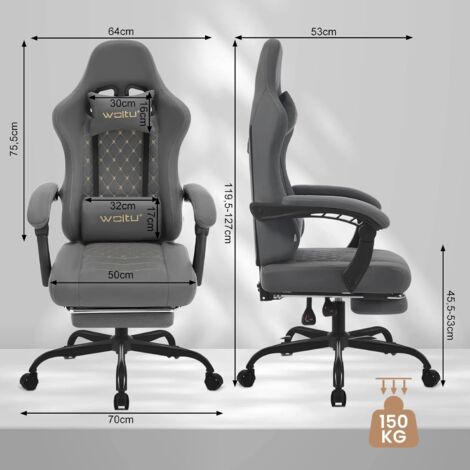 Arozzi - Forte Silla Ergonómica De Piel Sintética Para Juegos De Computadora/oficina