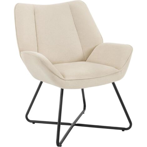 WOLTU Sillón relax de lino, capacidad de carga 150 kg, color beige (1/5)