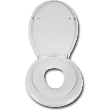 WOLTU  Asiento de inodoro con descenso automático Forma de O, Forma O con asiento para niños