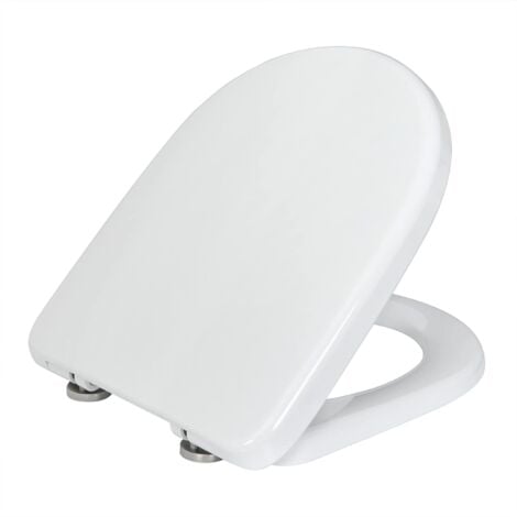 vidaXL Tapa WC Váter Asiento Inodoro Cierre Suave Lento Silencioso Taza  Water Universal Cuarto de Baño Plástico Duro Polipropileno Resistente Blanco