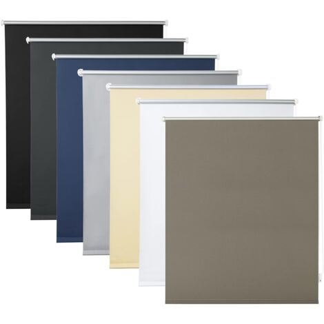 WOLTU Estor Enrollable Translúcido Liso Estor Opaco para Ventana Persiana Térmica Opaca Protección UV y Sol sin Perforación 80x160 cm Taupe