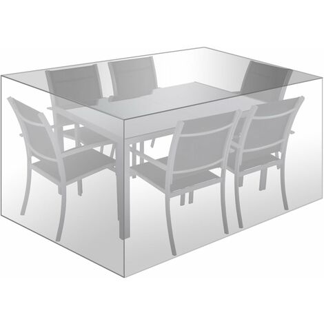 WOLTU Funda Protectora de Muebles Jardín Cubierta de Conjunto de Muebles PE Funda para Sofá Exterior Impermeable Anti-UV a Prueba de Polvo y Viento 242x162x100 cm