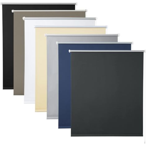 WOLTU Estor Enrollable Translúcido Liso Estor Opaco para Ventana Persiana Térmica Opaca Protección UV y Sol sin Perforación 120x210 cm Antracita