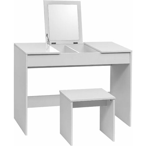 Tocador con espejo blanco mesa de maquillaje escritorio con