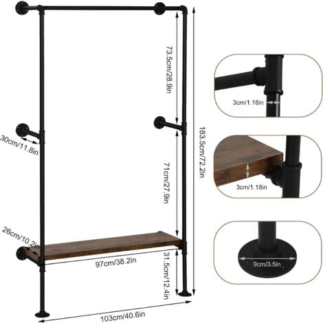 Rayen, Organizador de zapatos, 3 unidades, Superficie antideslizante, 25 x  6,5 x 26 x 13 x 10 cm