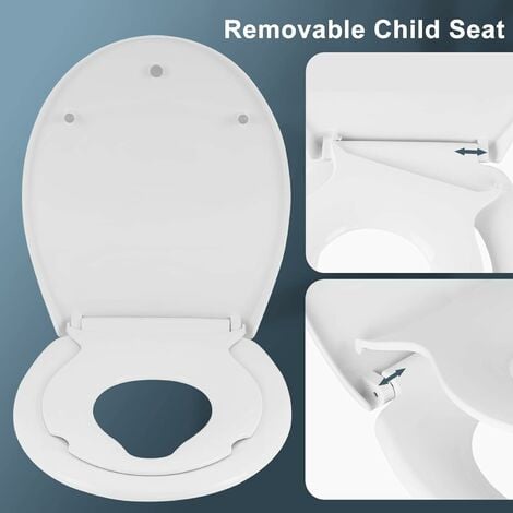 Tapa WC Universal, Tapa Inodoro con Asiento Magnético para Niños