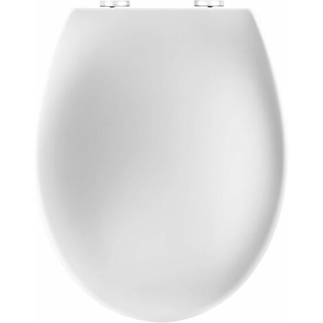 Tapa de WC familiar oval, Material: polipropileno, Cierre lento y  silencioso