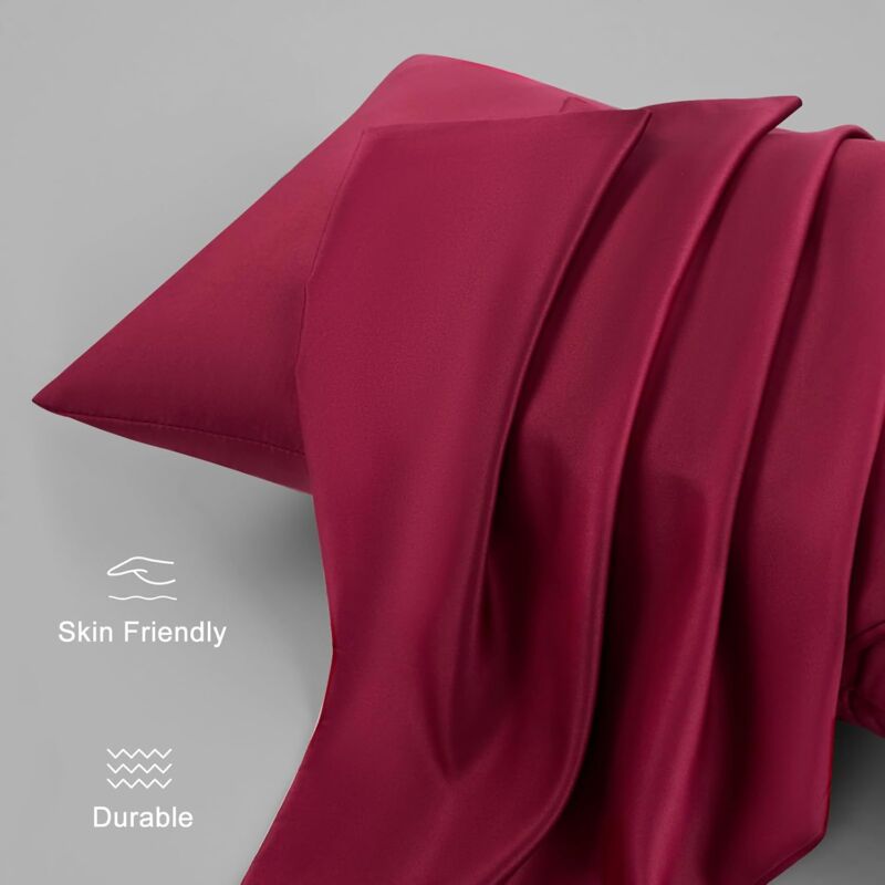 Set 2 Federe Cuscino In Raso 50x80cm - Morbide, Setose, Con Chiusura A Busta Per Pelle E Capelli - Foto 3