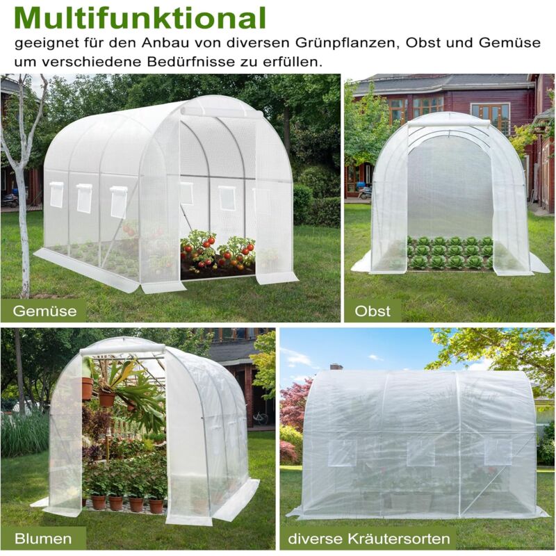6 Pezzi Cerchi per Serra, Telaio di Supporto per Tessuto da Giardino Portatile Supporto per Piante