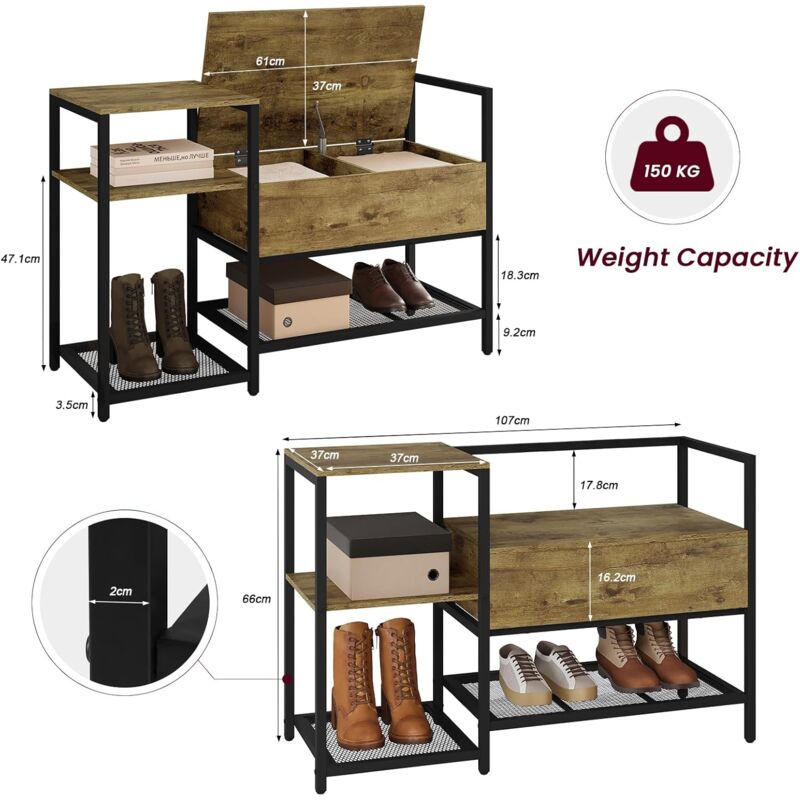 WOLTU Scarpiera Salvaspazio.Portascarpe.Mobili per scarpe 2 in 1