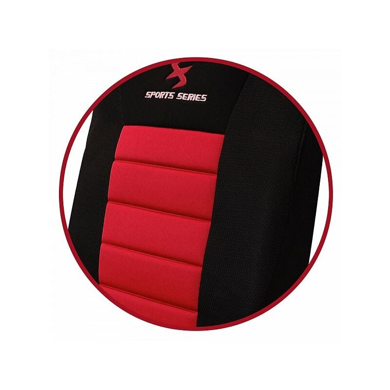 WOLTU 5 Pz Set Coprisedili Universali Auto Seat Cover Protege Sedile Rosso