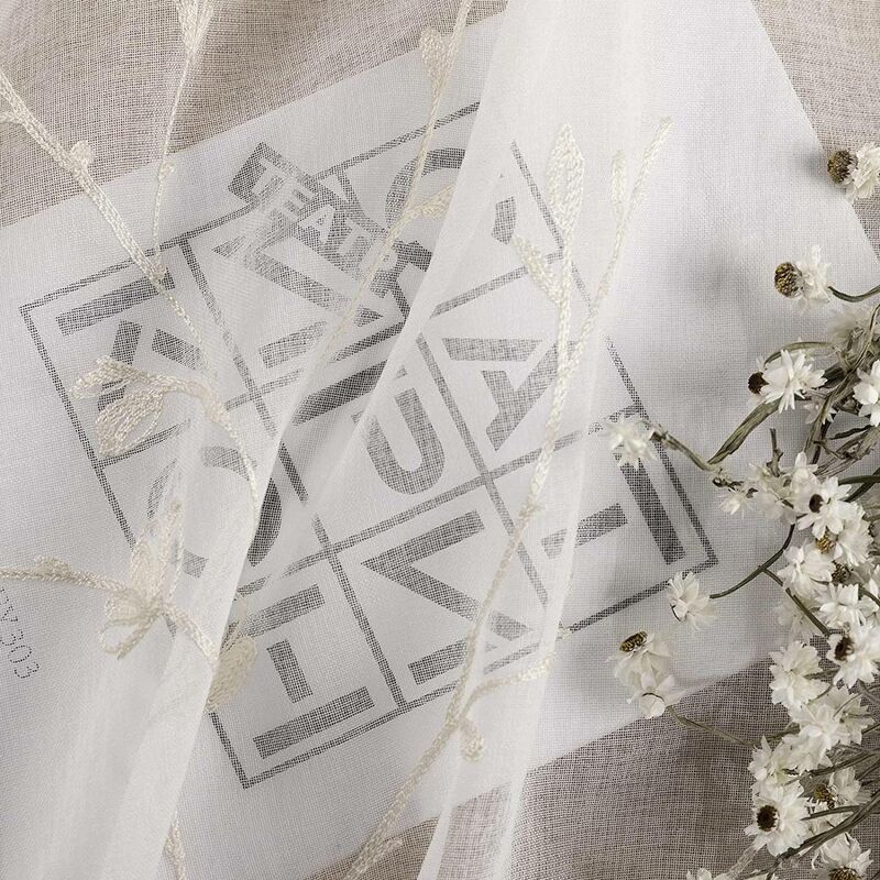 WOLTU Tende Trasparenti Tenda Finestra Camera da Letto Decorazione per Casa Lino Voile 2 Pannelli Bianco 140x225 cm