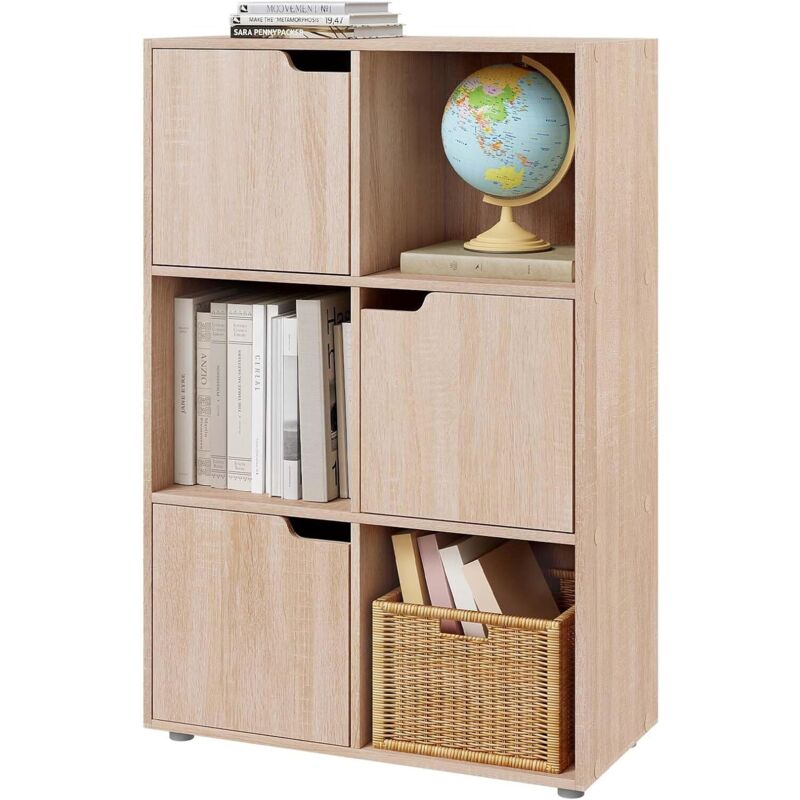 Scaffale 4 Cubi WOLTU In Rovere Chiaro - Libreria Moderna Per Salotto, Camera O Ufficio - Foto 12