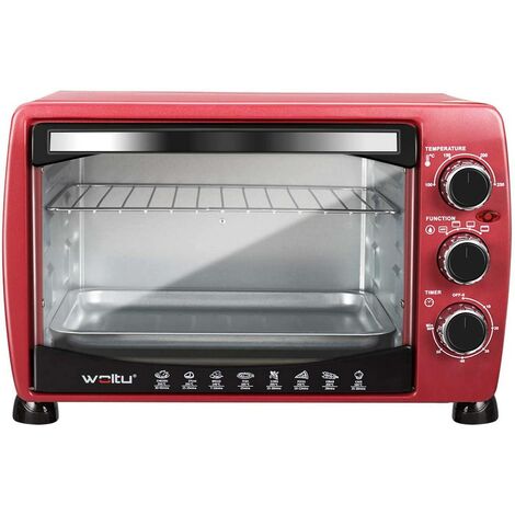 Mini Forno Elettrico 13 Litri - 700W, Timer 60 Min, 100-250°C, Con Piastra RacogliBriciole